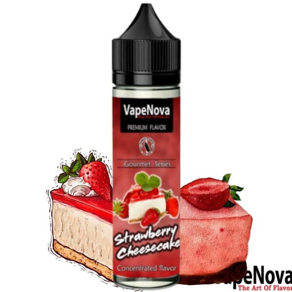Strawberry Cheesecake (τσιζκέικ φράουλα) Vapenova Flavor Shot 60ml