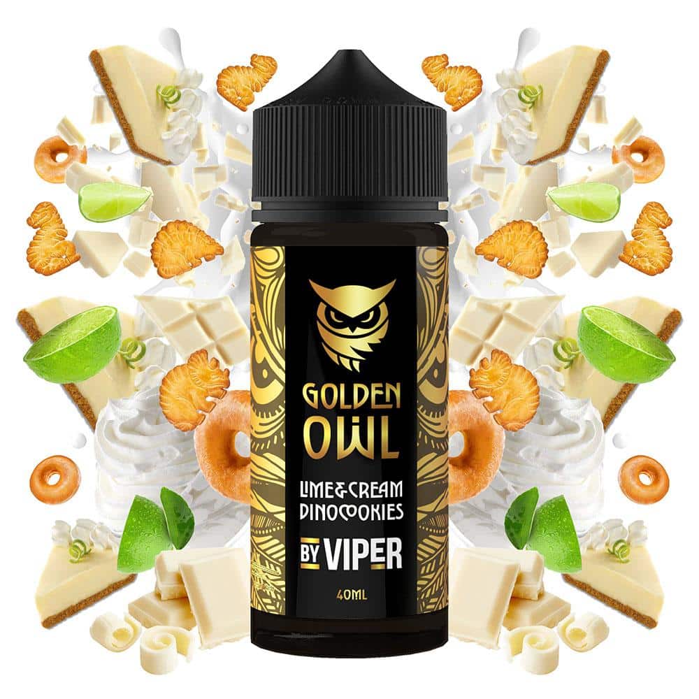 viper-golden-owl-2.jpg Lime Cream Dinocookies Golden Owl Viper 120ml - Image 1